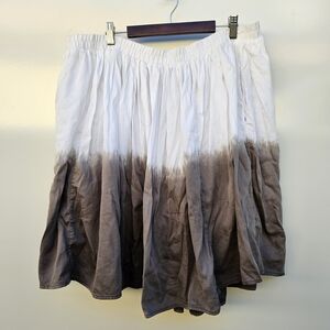 Lane Bryant A-Line Skirt in Brown and White